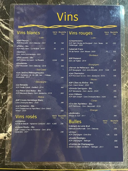 menu 0 of Le Homard Frites - Restaurant Nantes
