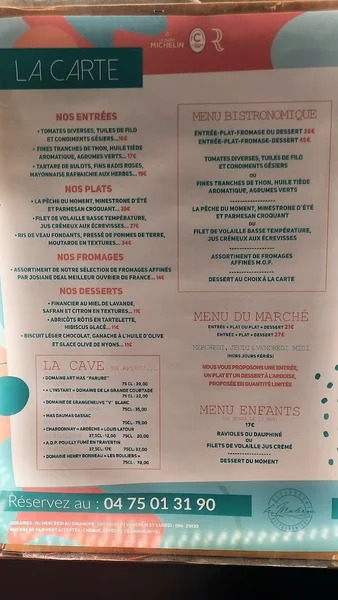 menu 0 of Le Moderne