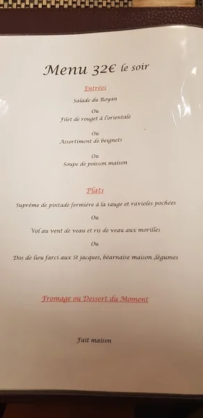 menu 1 of Le Diable Au Thym