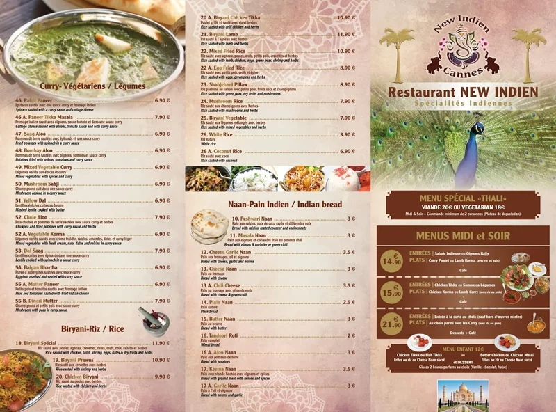 menu 1 of New Indien