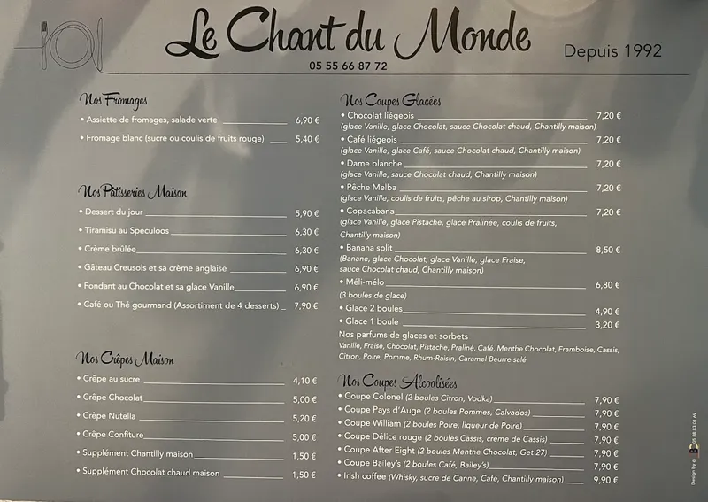 menu 0 of Le Chant du Monde