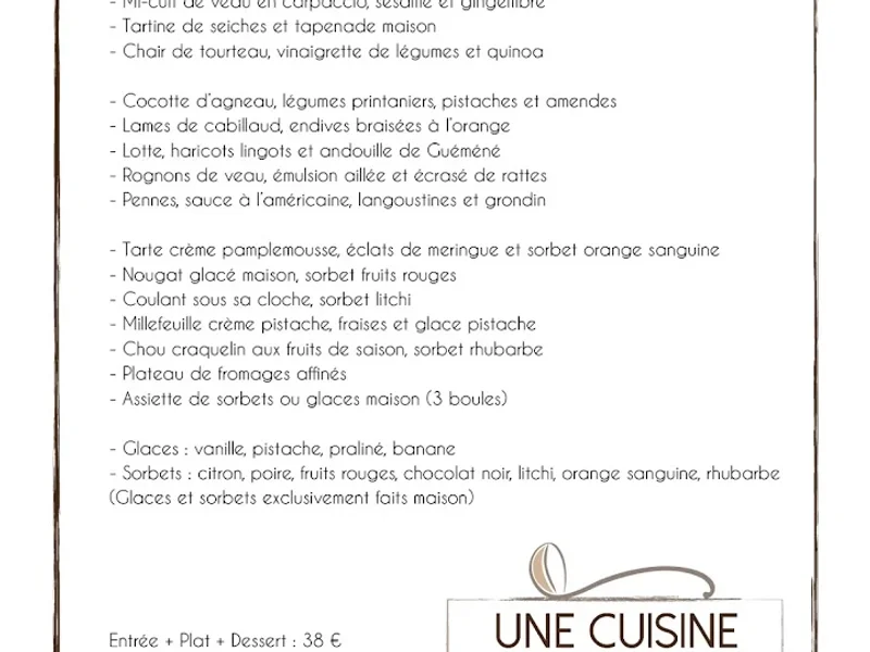 menu 0 of Au fil des Saisons