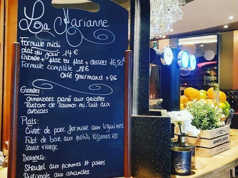 menu 2 of La Marianne