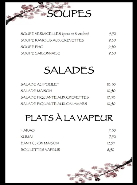 menu 1 of Restaurant Trúc Dào