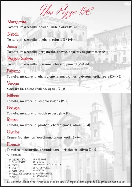 menu 2 of Gusto Italiano