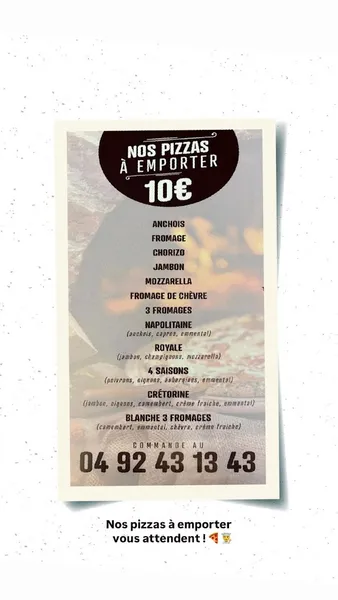 menu 0 of Pizzeria Chez Pierrot Fils