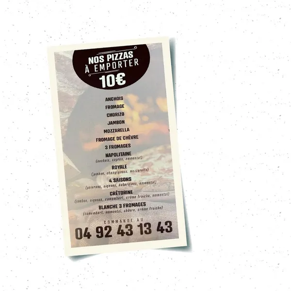 menu 1 of Pizzeria Chez Pierrot Fils