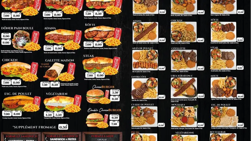 menu 2 of Le pacha