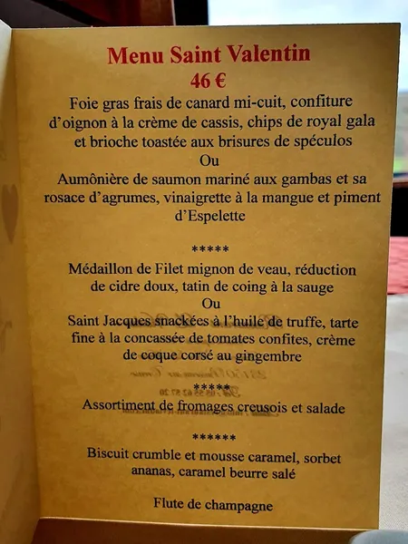 menu 0 of Restaurant Le Viaduc