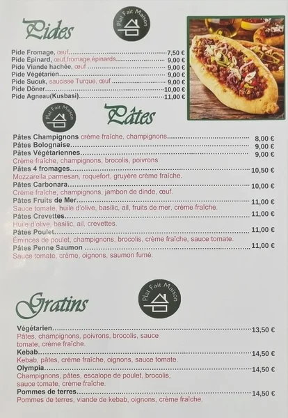 menu 0 of Restaurant Olympia Mulhouse