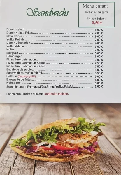 menu 1 of Restaurant Olympia Mulhouse