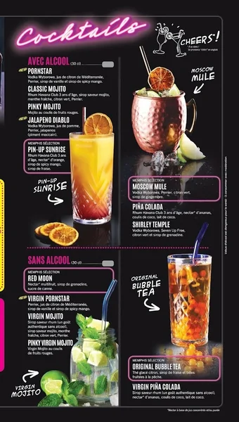 menu 1 of Memphis - Restaurant Diner