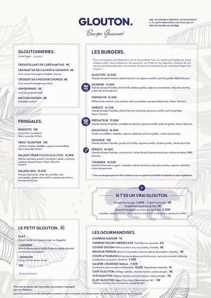 menu 0 of Glouton