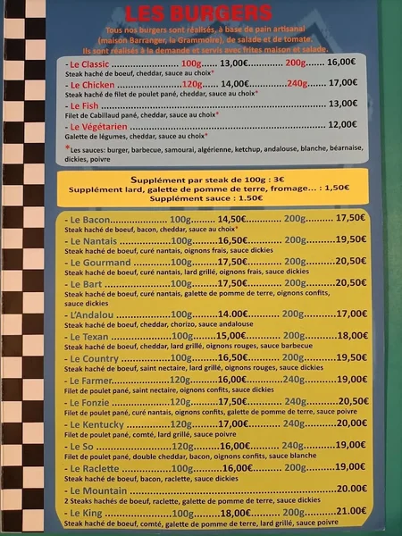 menu 1 of Le Dickies Diner