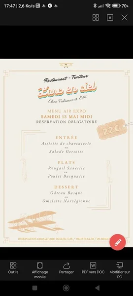 menu 2 of L'ARC EN CIEL Restaurant - Traiteur