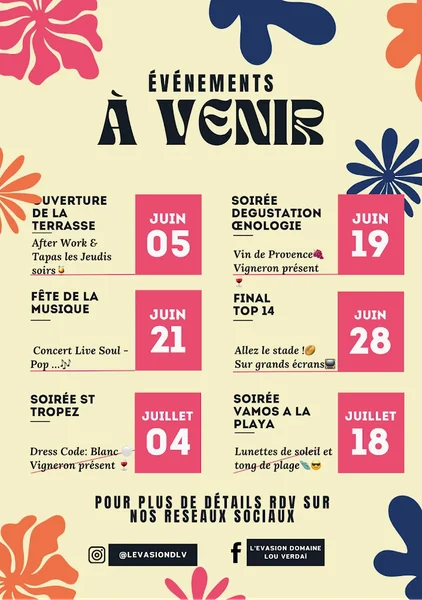 menu 1 of L'Evasion - Domaine Lou Verdaï