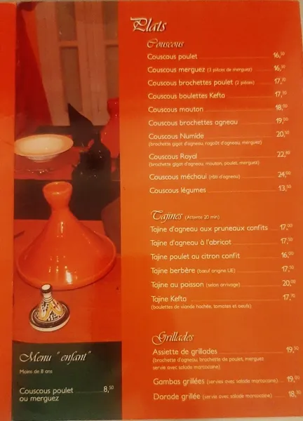 menu 0 of Restaurant Lenumide Troyes