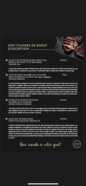 menu 0 of Dark Steakhouse