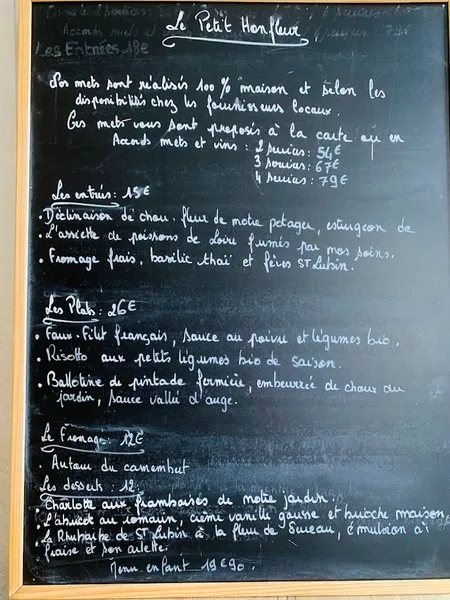 menu 2 of Le Petit Honfleur