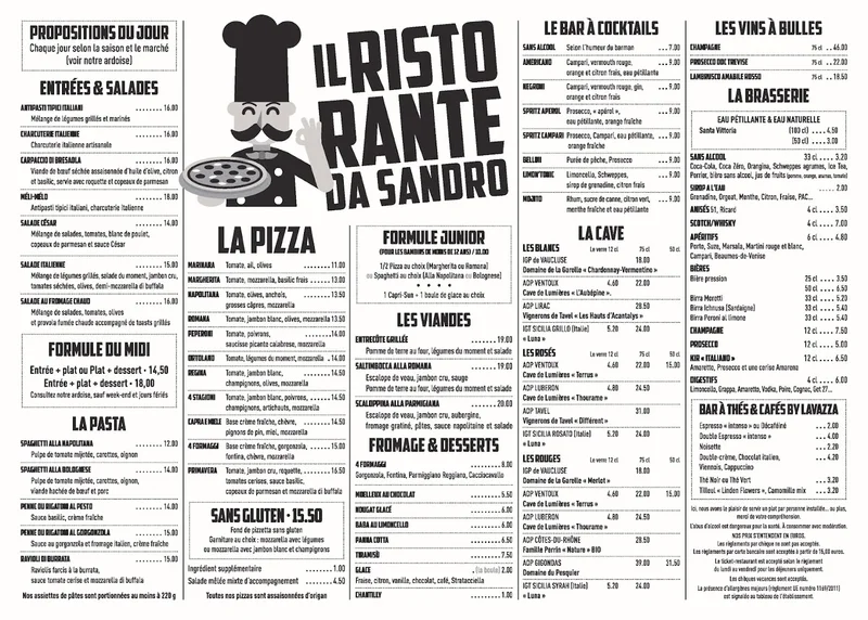 menu 0 of Il ristorante da Sandro