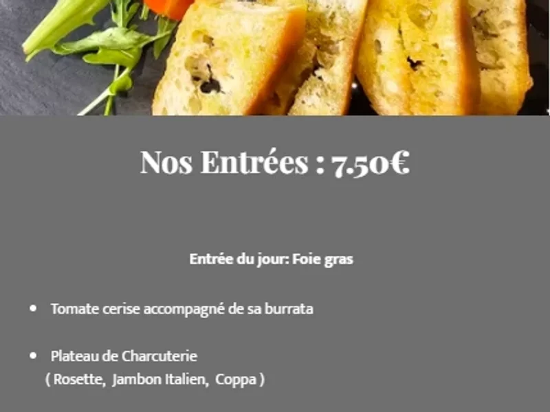 menu 1 of Restaurant du Golf