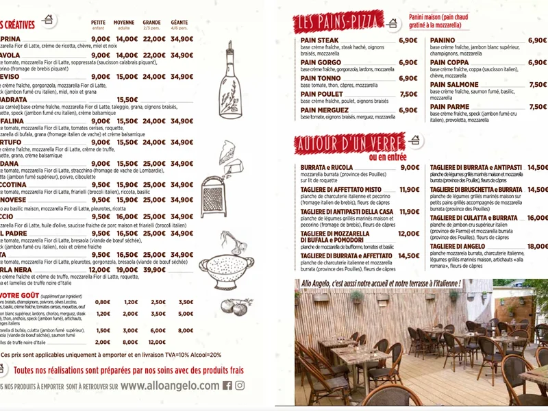 menu 1 of Allo Angelo