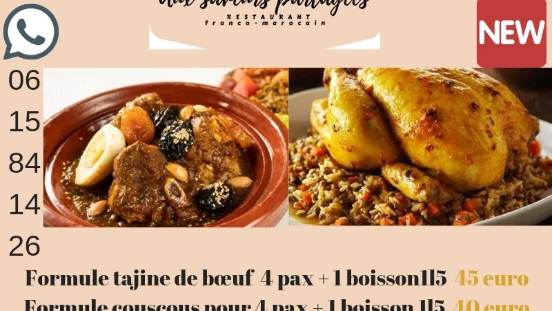 menu 0 of Aux saveurs partagées