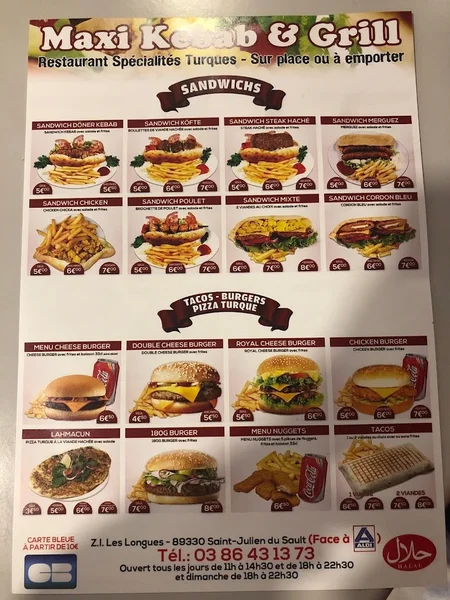 menu 0 of Maxi kebab grill