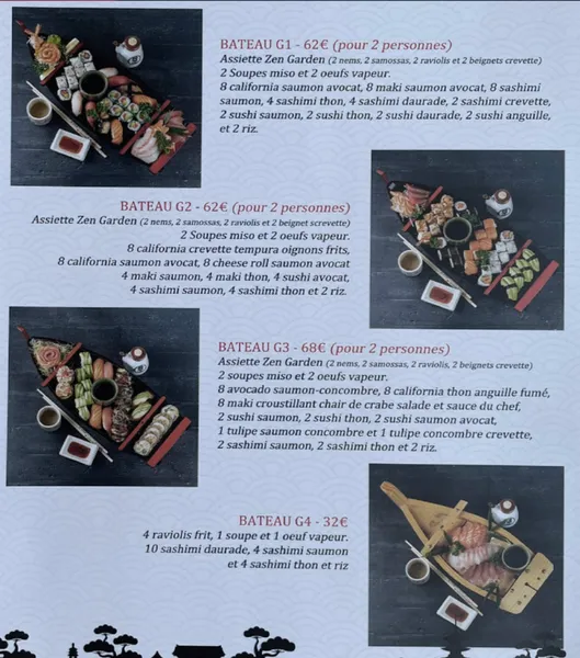 menu 2 of Restaurant Le Zen Garden