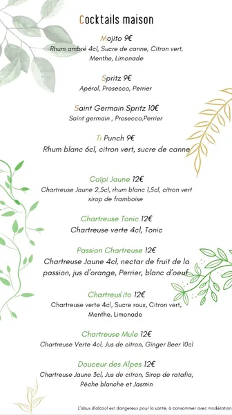 menu 1 of La Belle Histoire