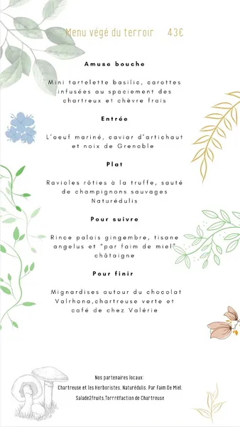 menu 2 of La Belle Histoire