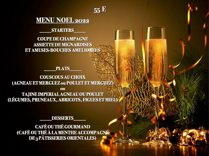 menu 0 of Le Riad Couscous Quimper