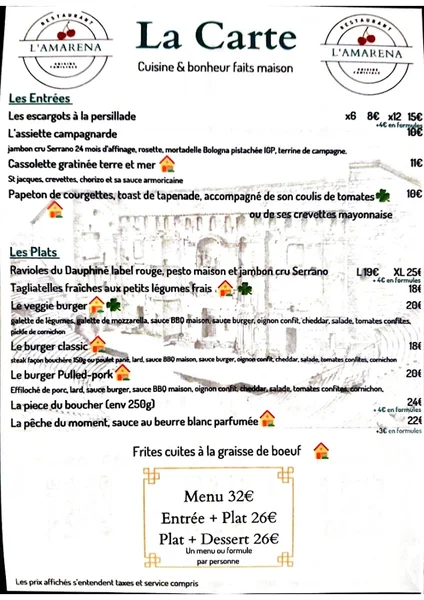 menu 0 of L'amarena