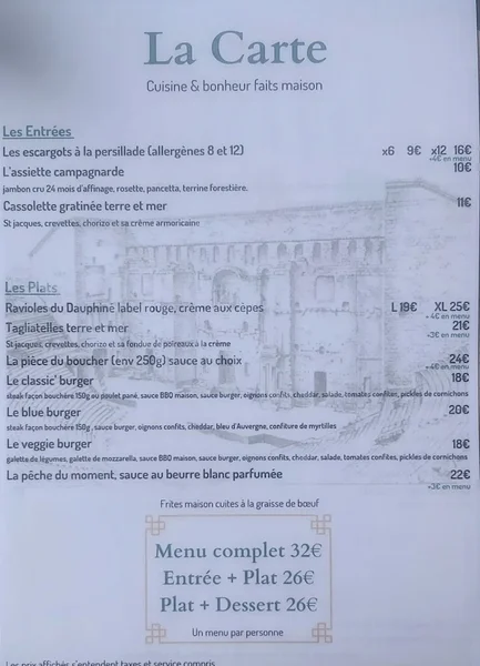 menu 1 of L'amarena