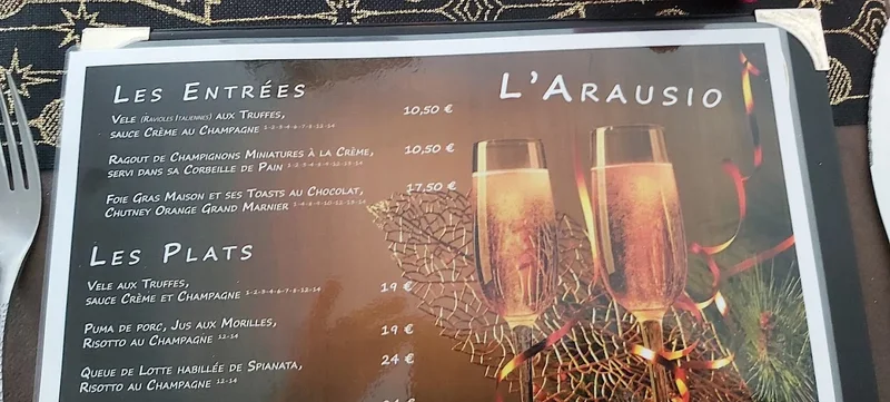 menu 0 of Restaurant L’Arausio