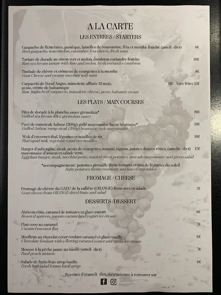 menu 0 of LE BISTROT DE CHATEAUNEUF