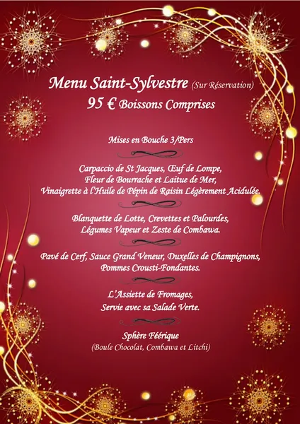 menu 0 of VILLA PÉKIN