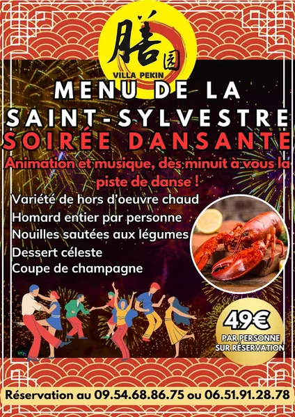 menu 1 of VILLA PÉKIN