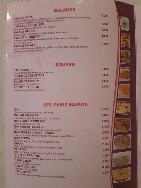 menu 2 of Jaipur