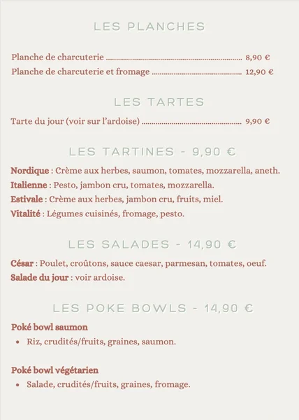 menu 1 of Maison & Tartine Arcachon