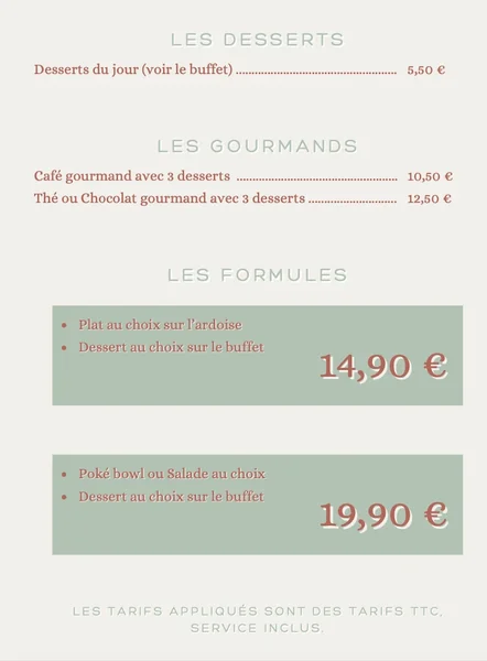 menu 2 of Maison & Tartine Arcachon