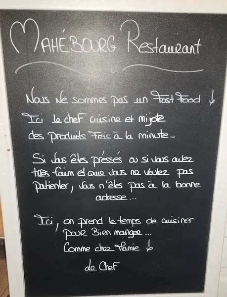 menu 1 of Mahébourg Restaurant