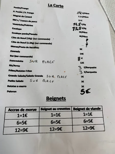 menu 1 of Churrasco Transmontano
