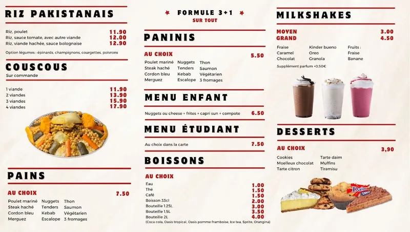menu 0 of TACOS BURGER