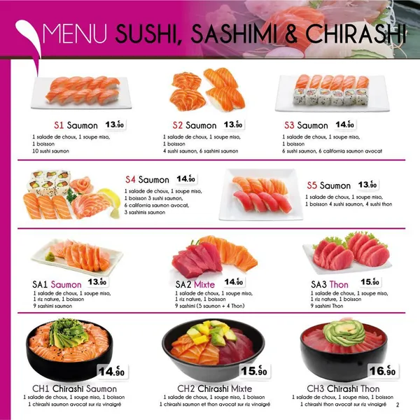 menu 0 of Au Sushi & wok