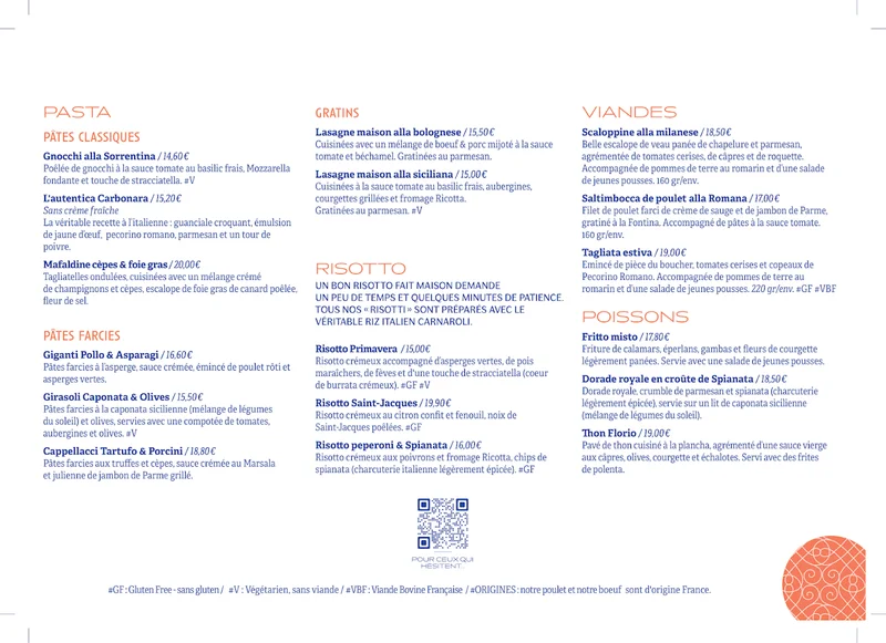 menu 2 of IL RISTORANTE - Le restaurant Italien de Lille