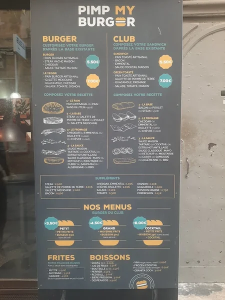 menu 1 of Pimp my Burger - snack aix