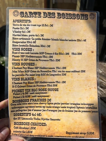 menu 0 of Wanted Burger