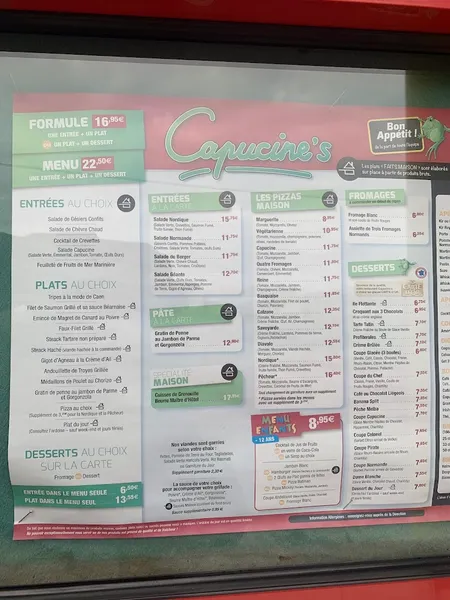menu 0 of Capucine's Grill