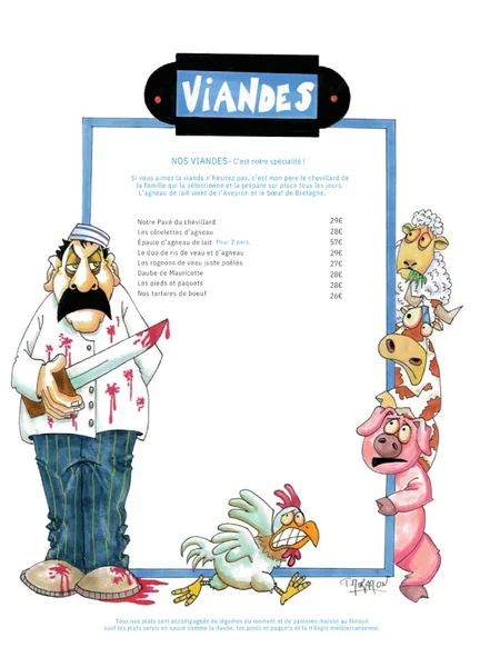 menu 0 of Chez Madie Les Galinettes